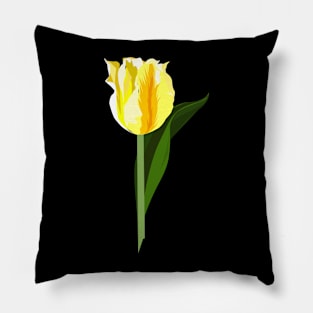 yellow parrot tulip Pillow