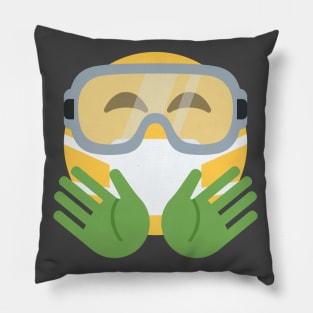 Emoji quarantine Pillow