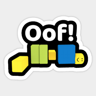 Oof Roblox Effect Stickers Teepublic - roblox memes by teestopsonline