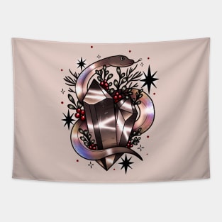 Winter Magical Snake Tapestry