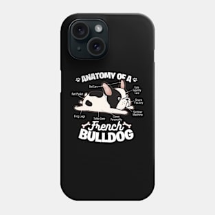 Anatomy Of A French Bulldog Funny Frenchie Design Phone Case