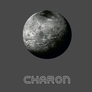 Pluto’s moon Charon (grayscale) T-Shirt