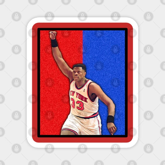 Red blue patrick ewing Magnet by martastudio