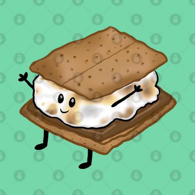 Smores Cartoon Character by RoserinArt