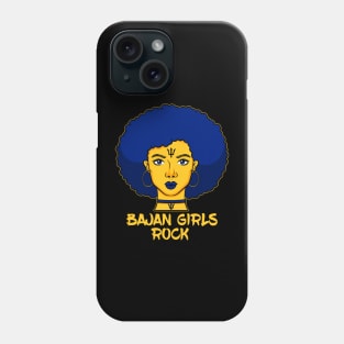 Bajan Girls Rock afro attitude Barbados gift idea present Phone Case