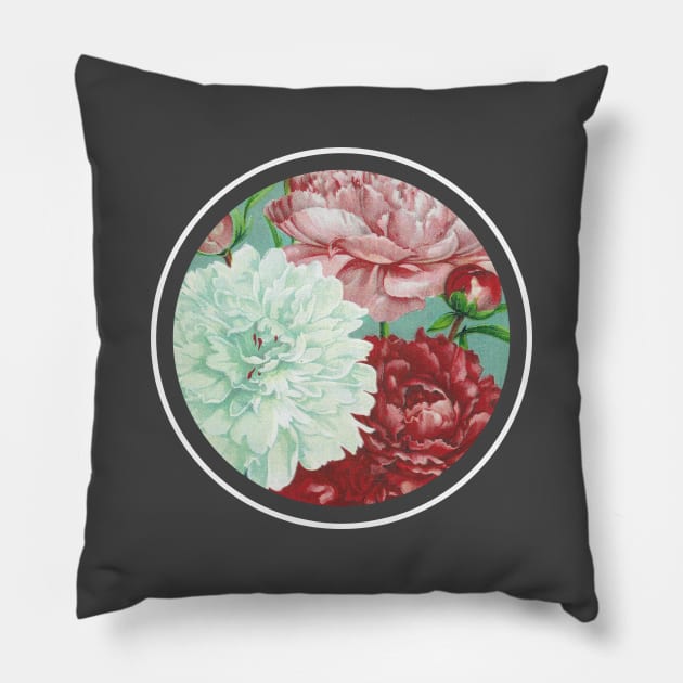 Floral Circle Pillow by ZekeTuckerDesign