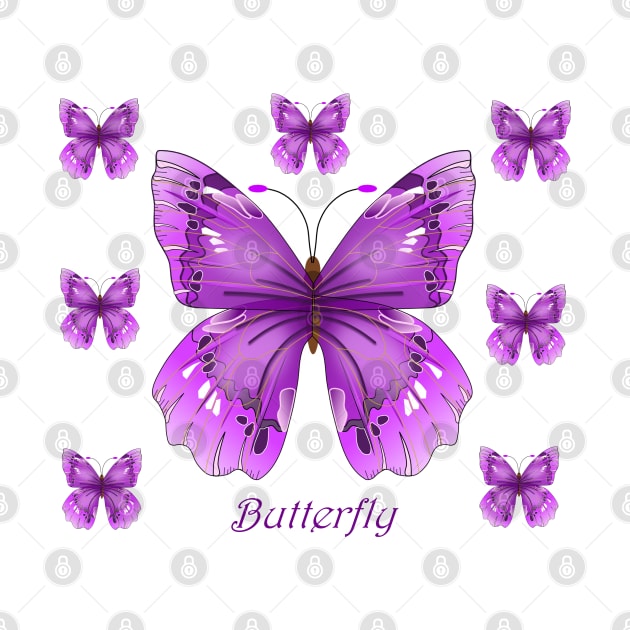 Purple Lavender Butterfly butterflies by PlanetMonkey