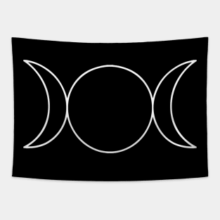 Triple Goddess Moon Symbol Tapestry