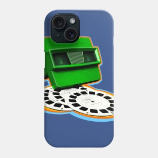 Super View-Master Toy in Green with Candy Color Bursts Phone Case