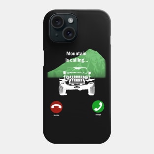 Mountain is calling with 4x4 car Phone Case