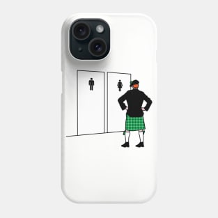 Funny St Patrick's Day kilt bagpipe player Irish Phone Case