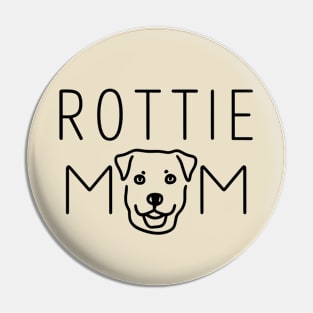 Rottie Mom Line Art Pin