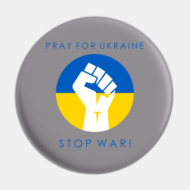 Stand with Ukraine Pin by Happy Art Designs