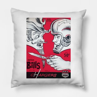 Vintage Buffalo Bills Away Game Program Pillow