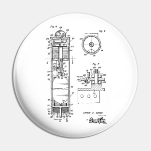 Impact Responsive Distress Signal Device Vintage Patent Hand Drawing Pin