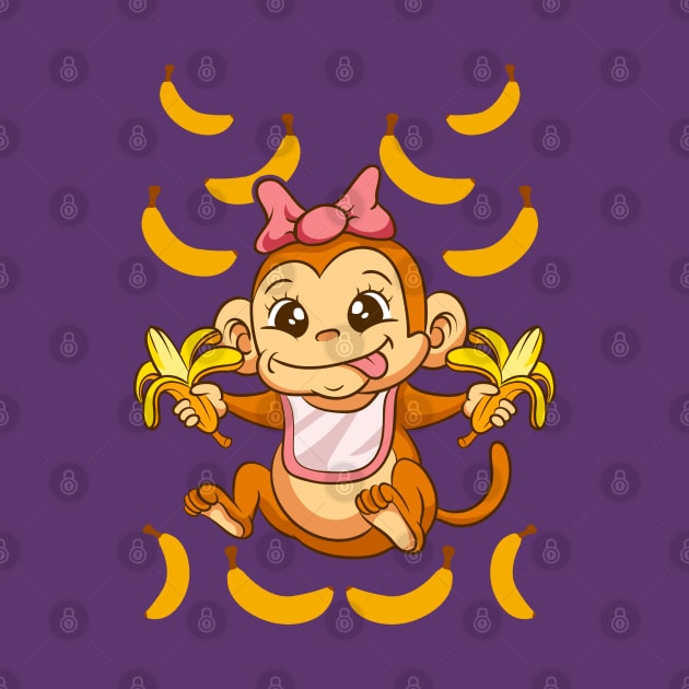 Baby Monkey Bananas by E