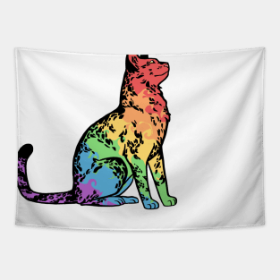 gay pride kitty Tapestry