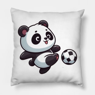 Football panda Soccer player Pillow