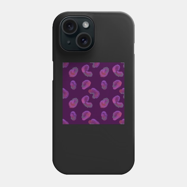 Purple abstract dots, repeat pattern Phone Case by CreaKat