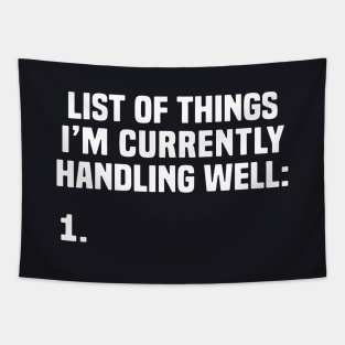 List Of Things I Am Currently Handling Well Wife Tapestry