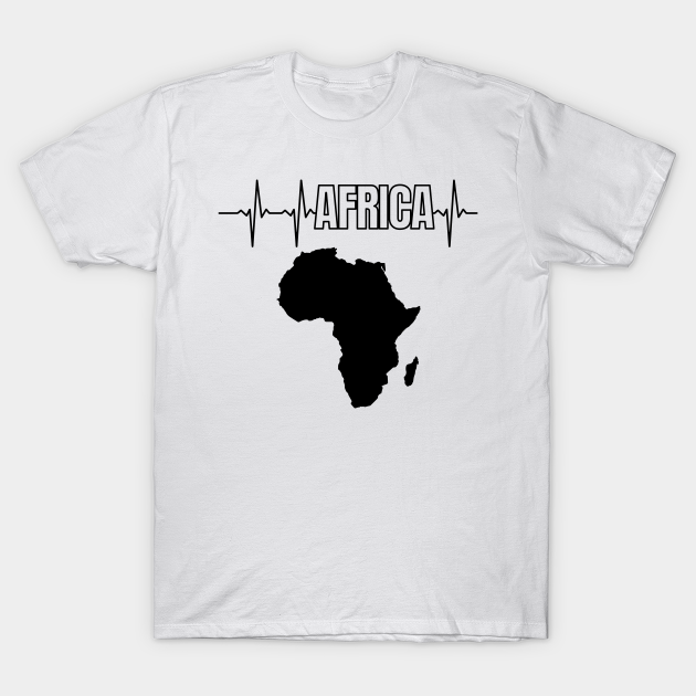 Africa Heartbeat, Continent of Africa - Africa - T-Shirt