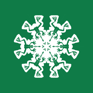 Frogs and Flies Snowflake T-Shirt