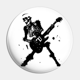 skeleton playing the guitar Pin