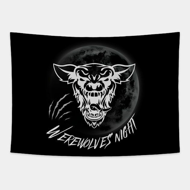 Werewolves Night III Tapestry by JK Mercha