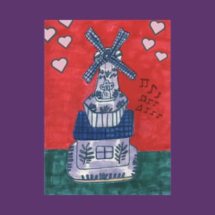 Romantic Music Windmill T-Shirt