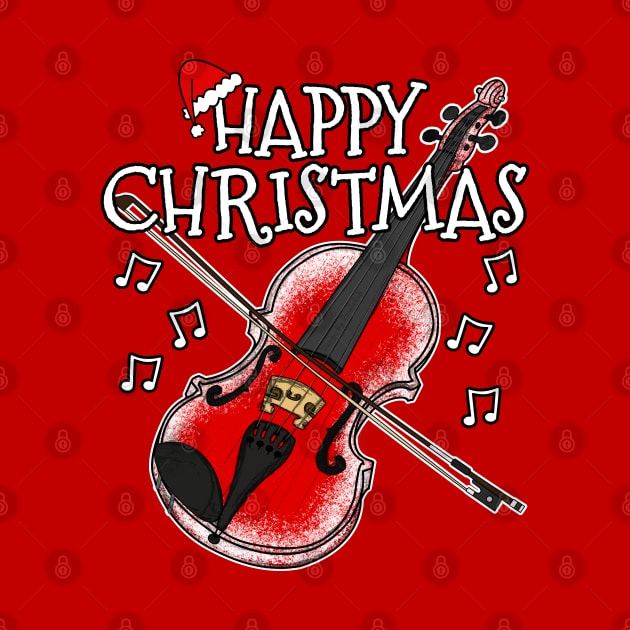 Christmas Violin Violinist String Teacher Xmas 2022 by doodlerob