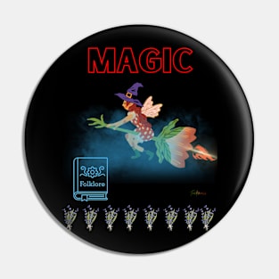 Magic Witch on a broom Pin