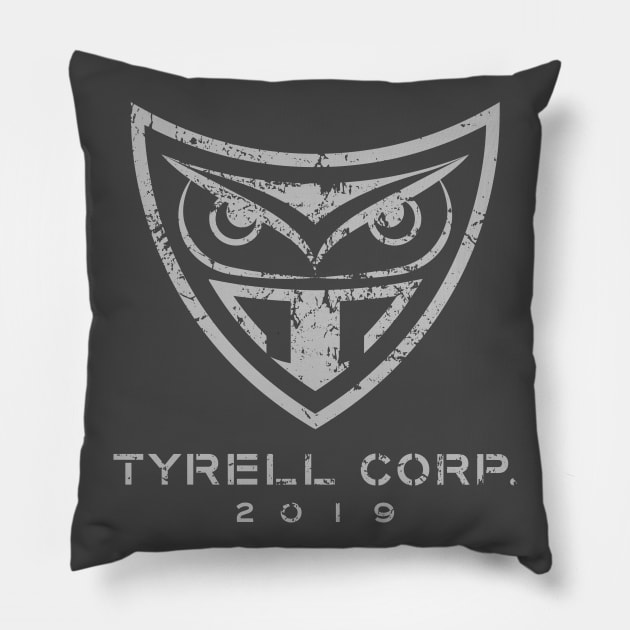 Blade Runner Tyrell Logo (light) Pillow by GraphicGibbon