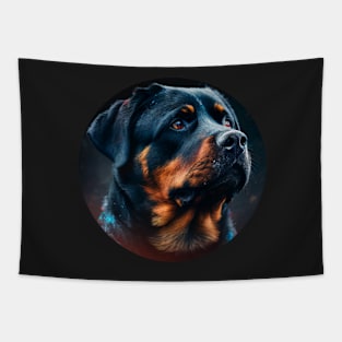 Rottweiler portrait (circular) Tapestry