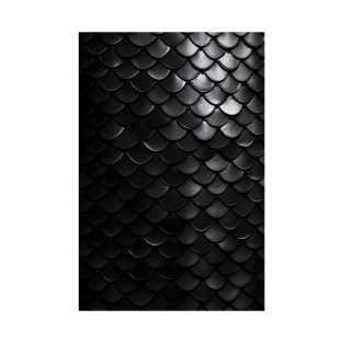 Black Dragonscale Pattern - Dragonskin Texture T-Shirt