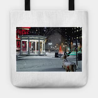 Ely Square at Christmastime Tote