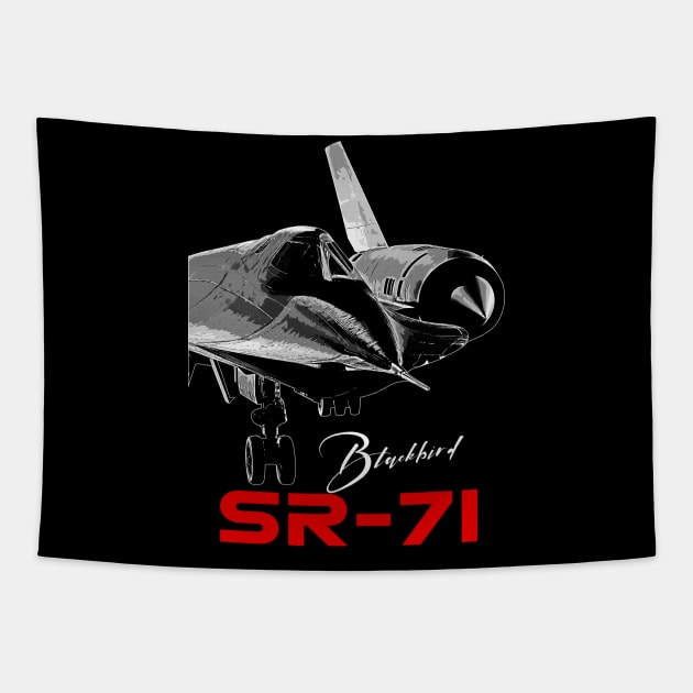 SR-71 Blackbird Us Air Force Aircraft Tapestry by aeroloversclothing