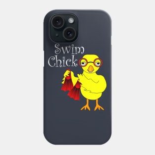 Swim Chick White Text Phone Case