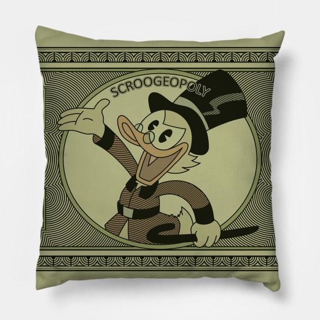 Scroogeopoly Pillow by Ellador