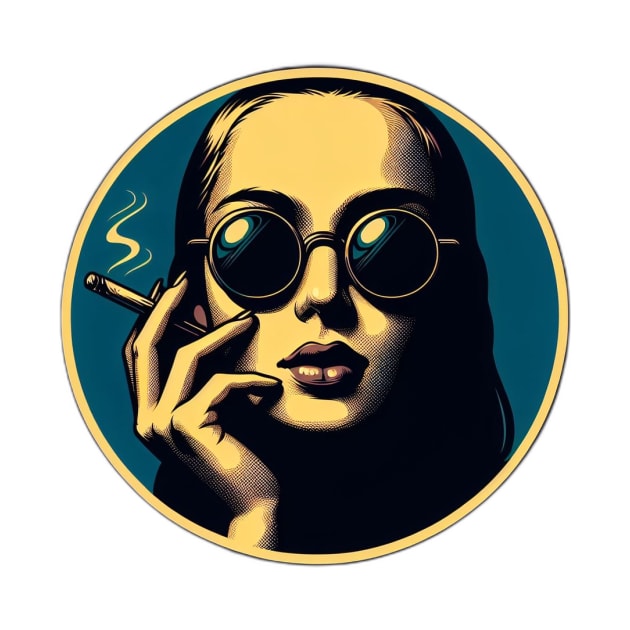 cool stoner girl smoking by Anthony88