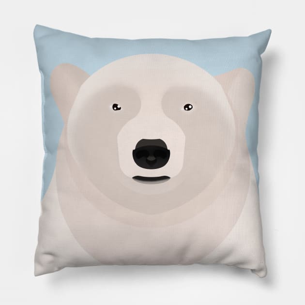 Polar bear Pillow by Aline Eg