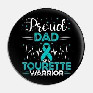 Proud Dad Of A Tourette Warrior Tourette Syndrome Awareness Pin