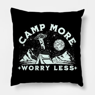 Camp More Worry Less Pillow