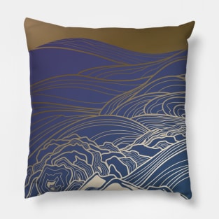 A rebours: stormy sea Pillow