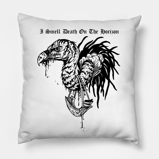 I Smell Death On The Horizon Pillow by btcillustration