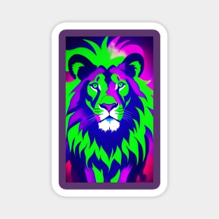 Day Glo Fluorescent Lion Magnet