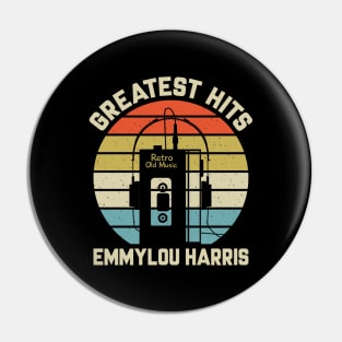 Greatest Hits Emmylou Retro Walkman Harris Vintage Art Pin