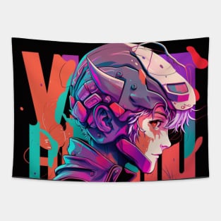 Cyberpunk Demon Tapestry