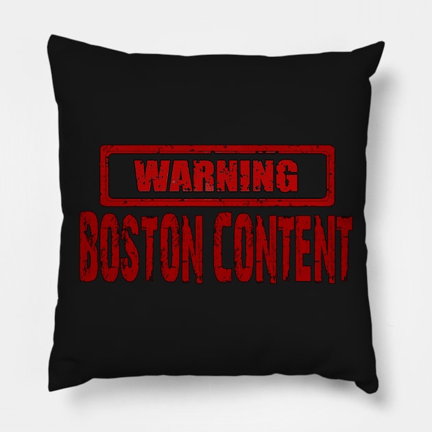 Warning Pillow by BostonContent