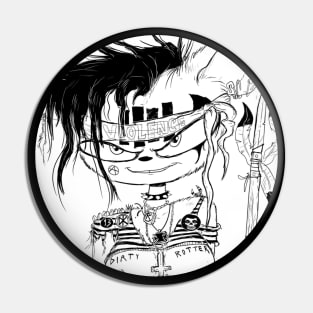 Punk Rock Warrior Pin