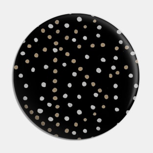 Black and Gold Polka Dots Pin